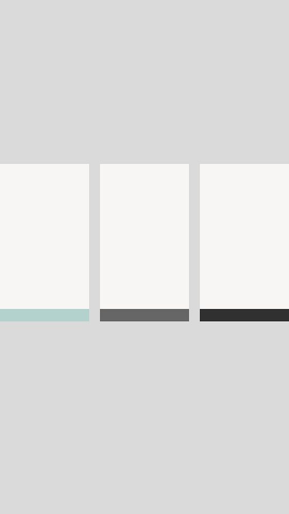 Gray mobile wallpaper, off white notes design vector