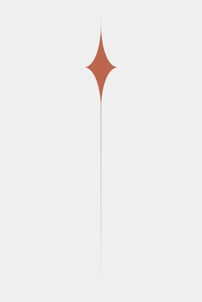 Orange sparkle star, aesthetic shape illustration vector