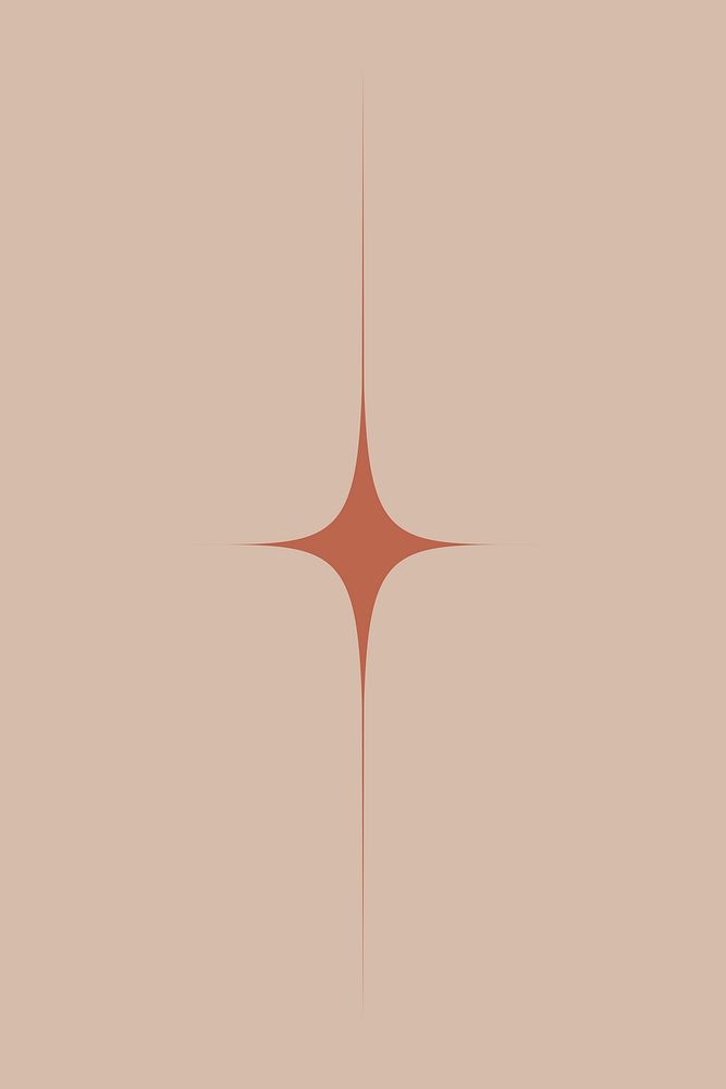 Orange sparkle star, aesthetic shape illustration psd