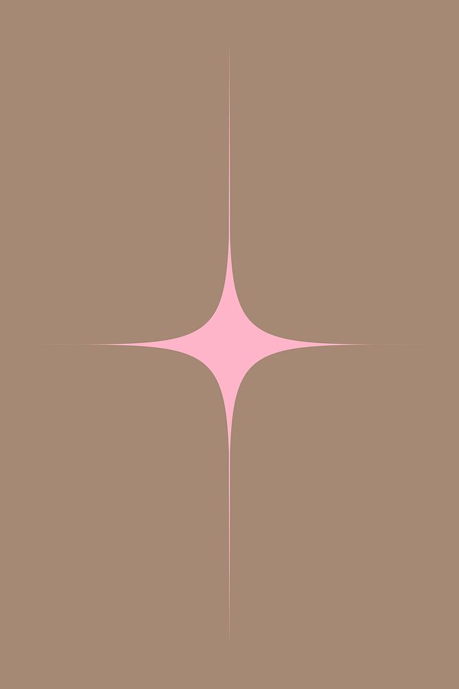 Pink sparkle star, aesthetic shape illustration vector