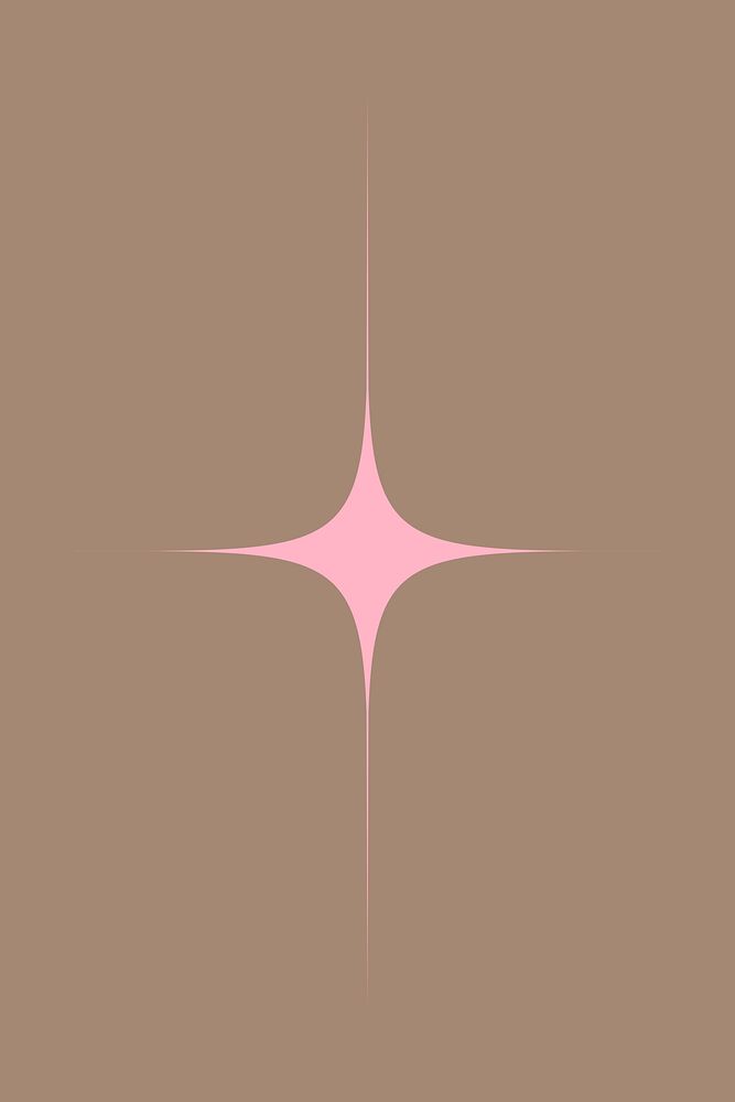 Pink sparkle star, aesthetic shape illustration psd