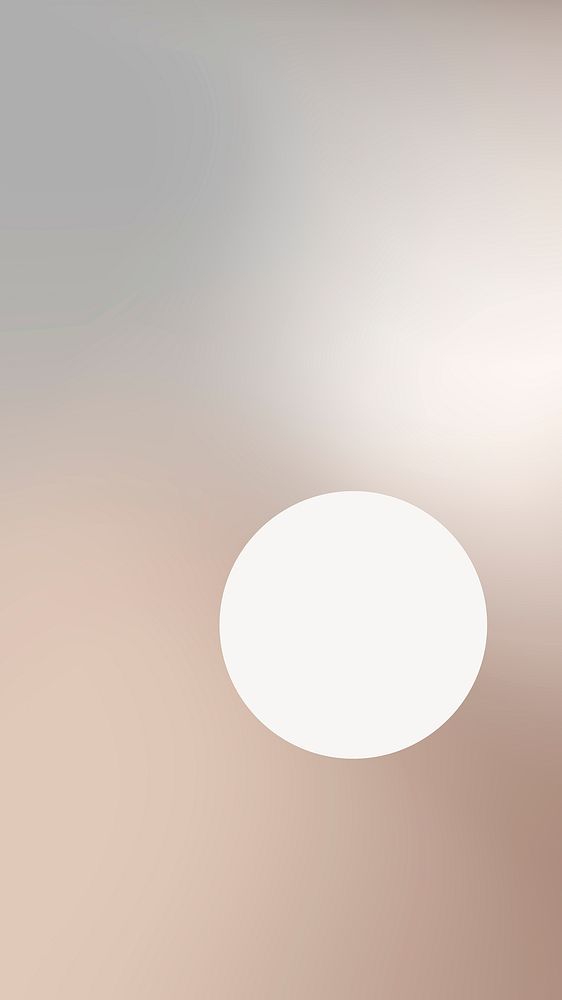 Circle gradient frame iPhone wallpaper, beige aesthetic vector