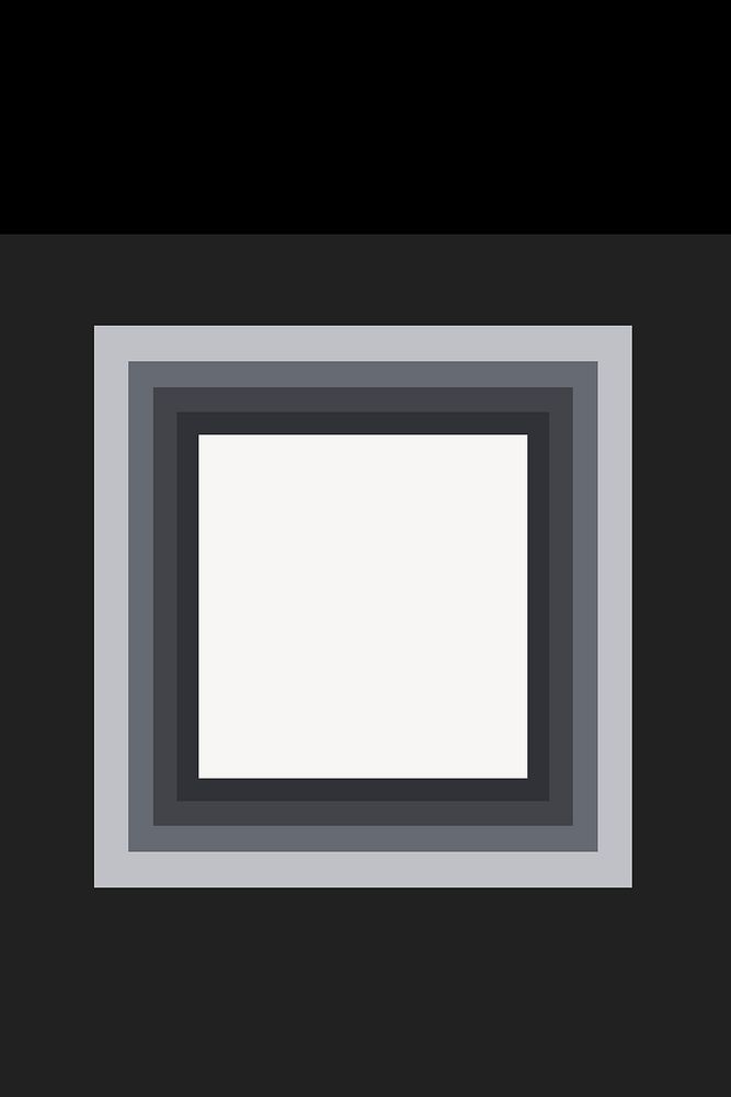 Square frame, black & white design vector