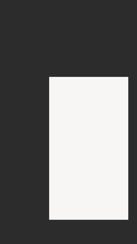 Rectangle frame phone wallpaper, black geometric HD background vector