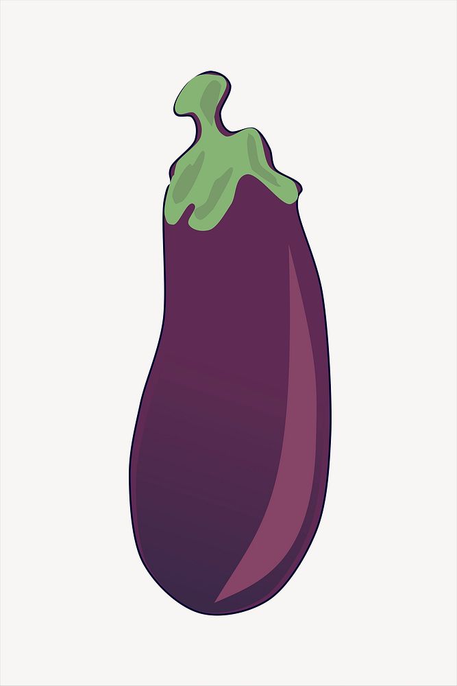 Eggplant clipart, illustration. Free public domain CC0 image.