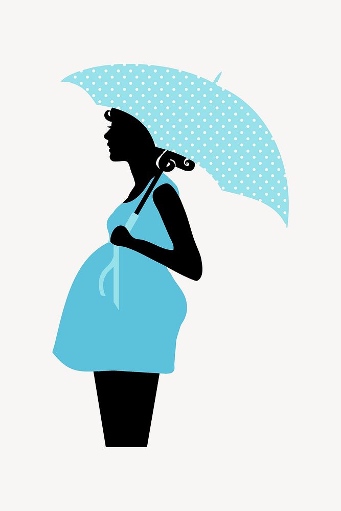 Pregnant woman collage element vector. Free public domain CC0 image.