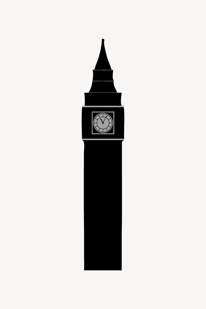 The Elizabeth Tower Big Bane England collage element vector. Free public domain CC0 image.