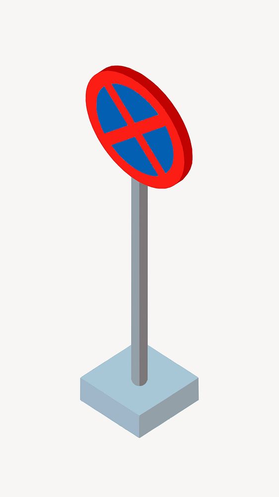 No stopping traffic sign clip art vector. Free public domain CC0 image.