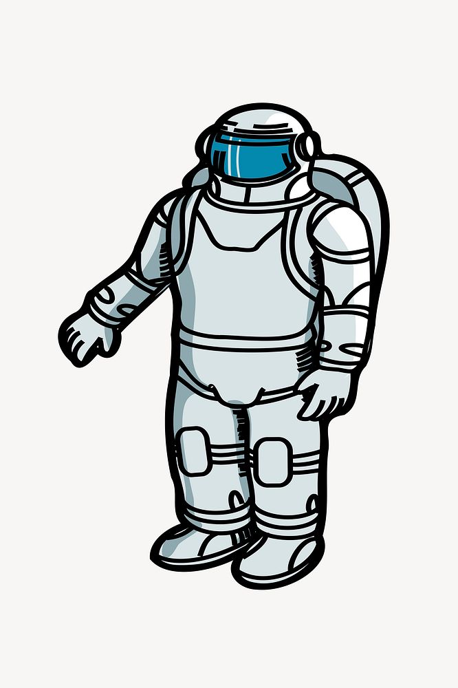 Astronaut clip art vector. Free public domain CC0 image.