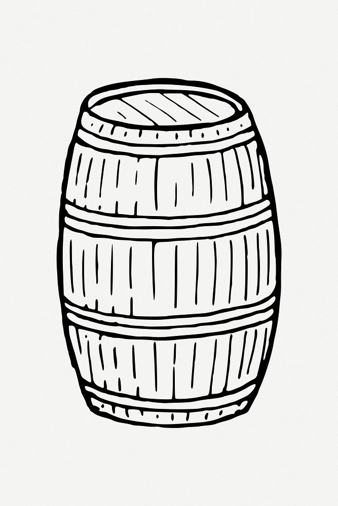 Barrel clip art psd. Free public domain CC0 image.