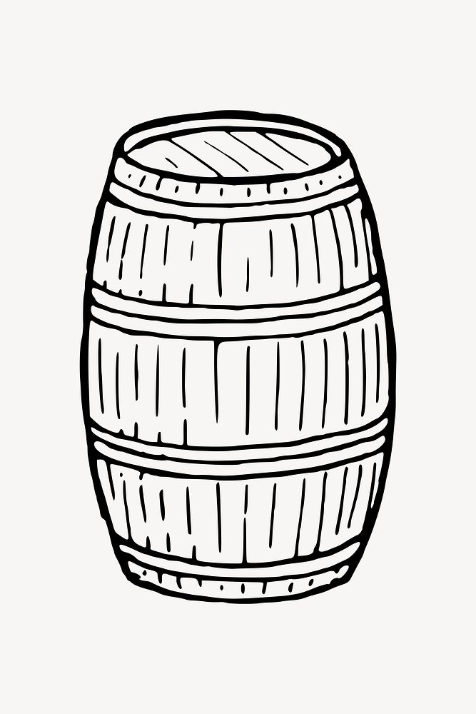 Barrel clip art vector. Free public domain CC0 image.
