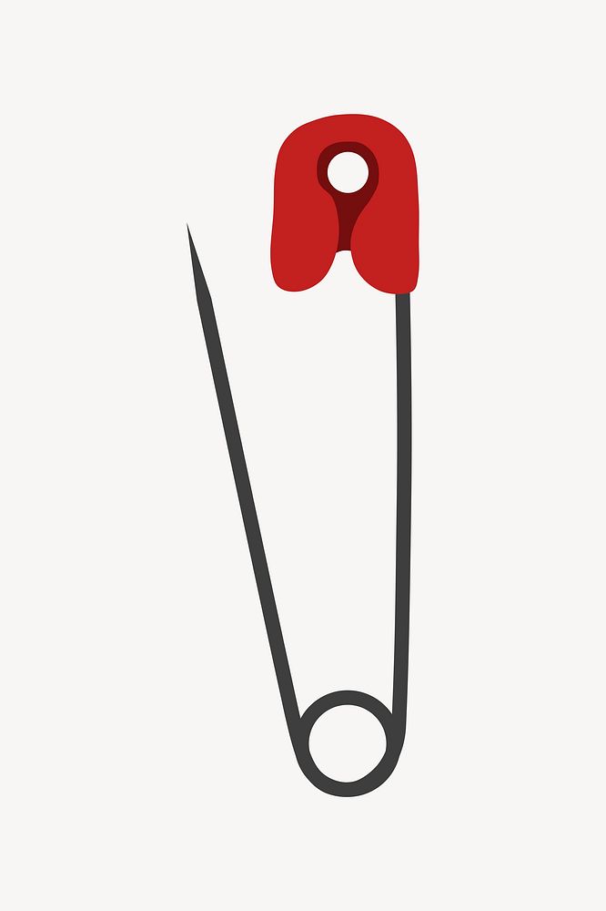 Safety pin clip  art. Free public domain CC0 image. 