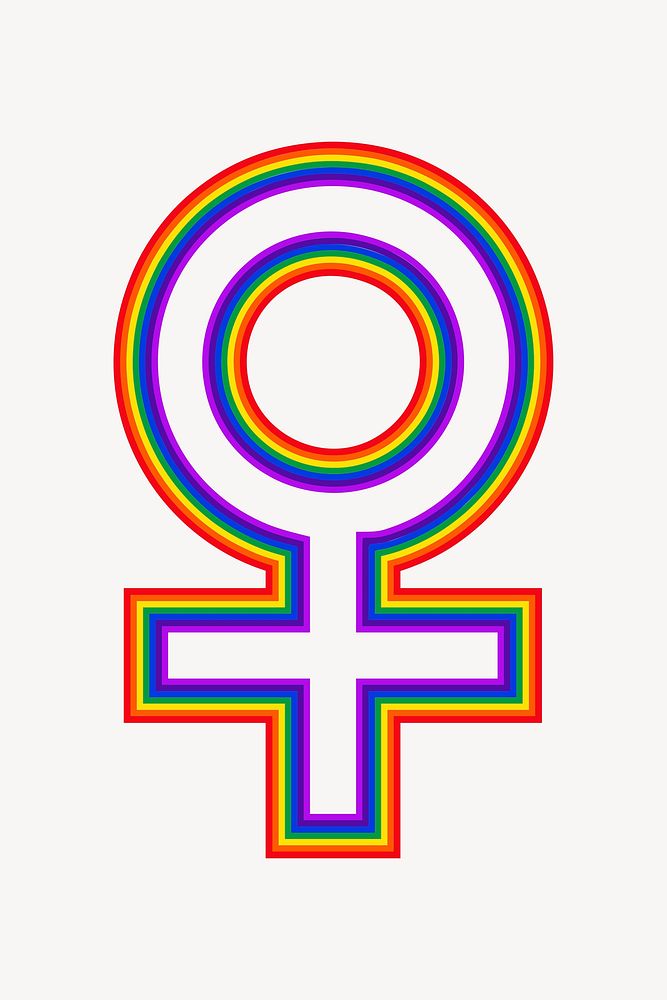 Rainbow gender clip art vector. Free public domain CC0 image.