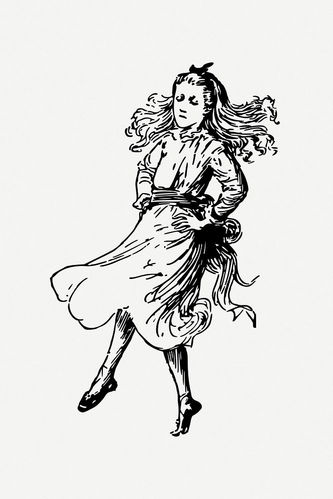 Dancer clip art psd. Free public domain CC0 image.