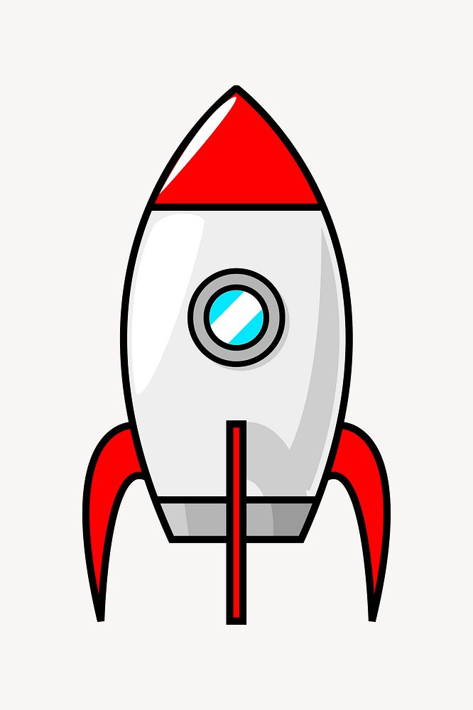Rocket illustration vector. Free public domain CC0 image.