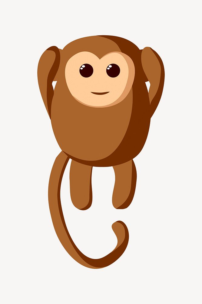 Monkey clipart illustration vector. Free public domain CC0 image.