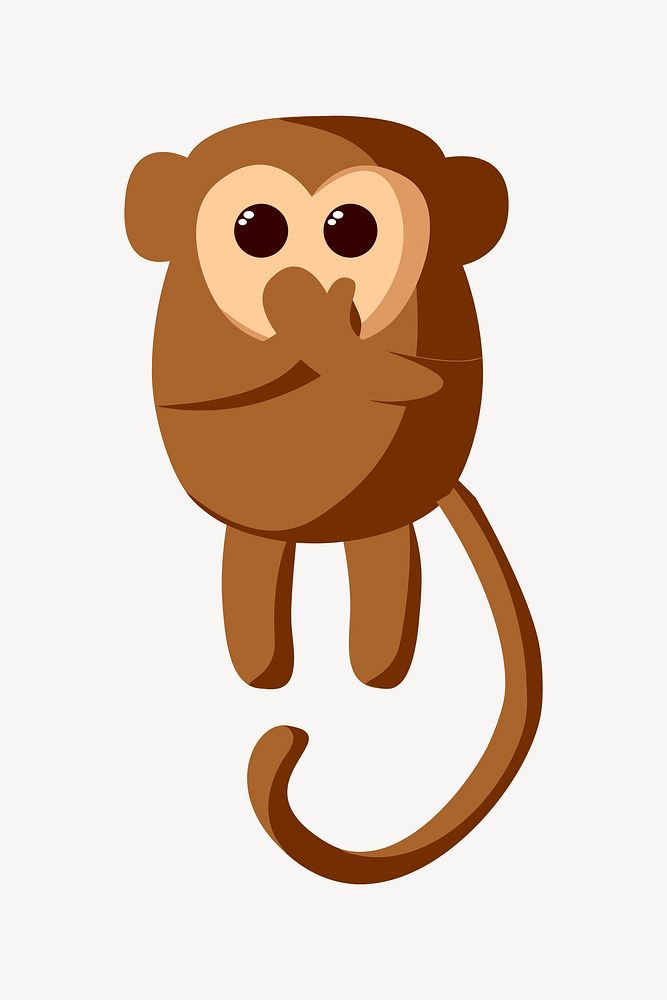 Monkey clipart illustration vector. Free public domain CC0 image.
