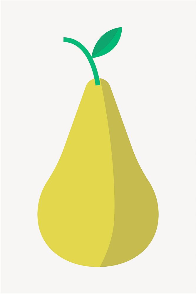 Pear clipart illustration vector. Free public domain CC0 image.