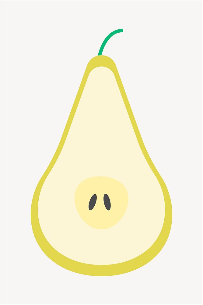 Pear illustration. Free public domain CC0 image.