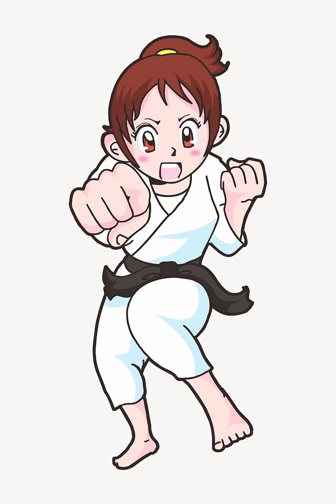 Karate clipart illustration vector. Free public domain CC0 image.