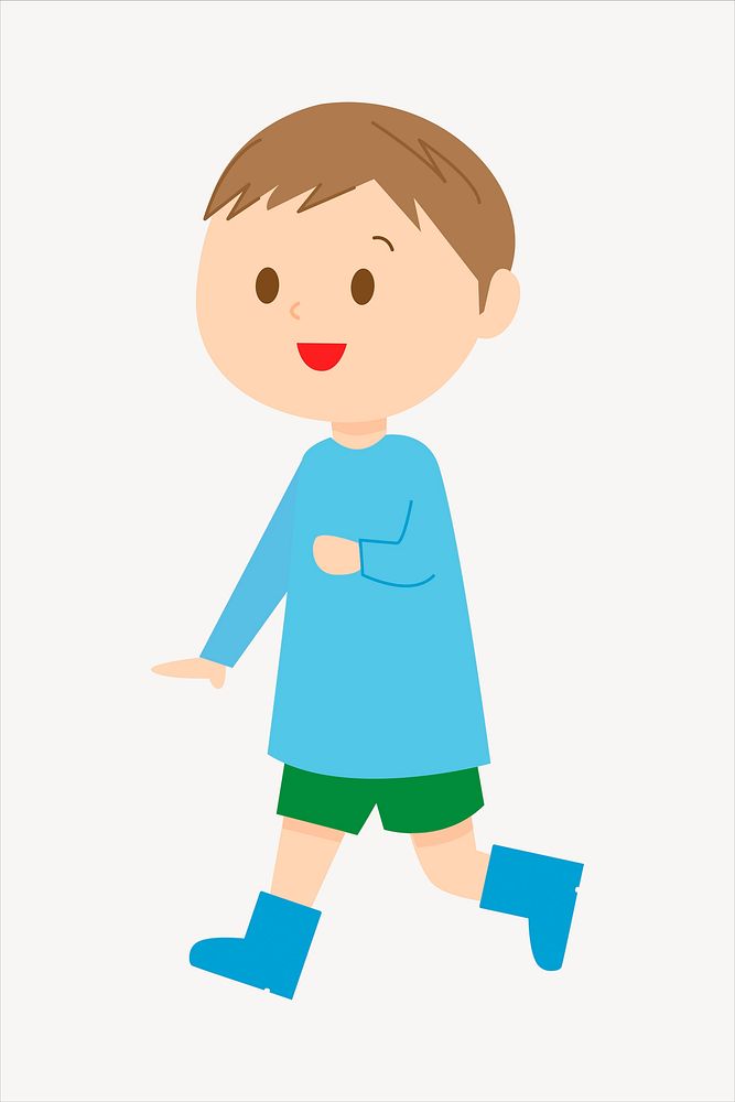 Boy illustration. Free public domain CC0 image.