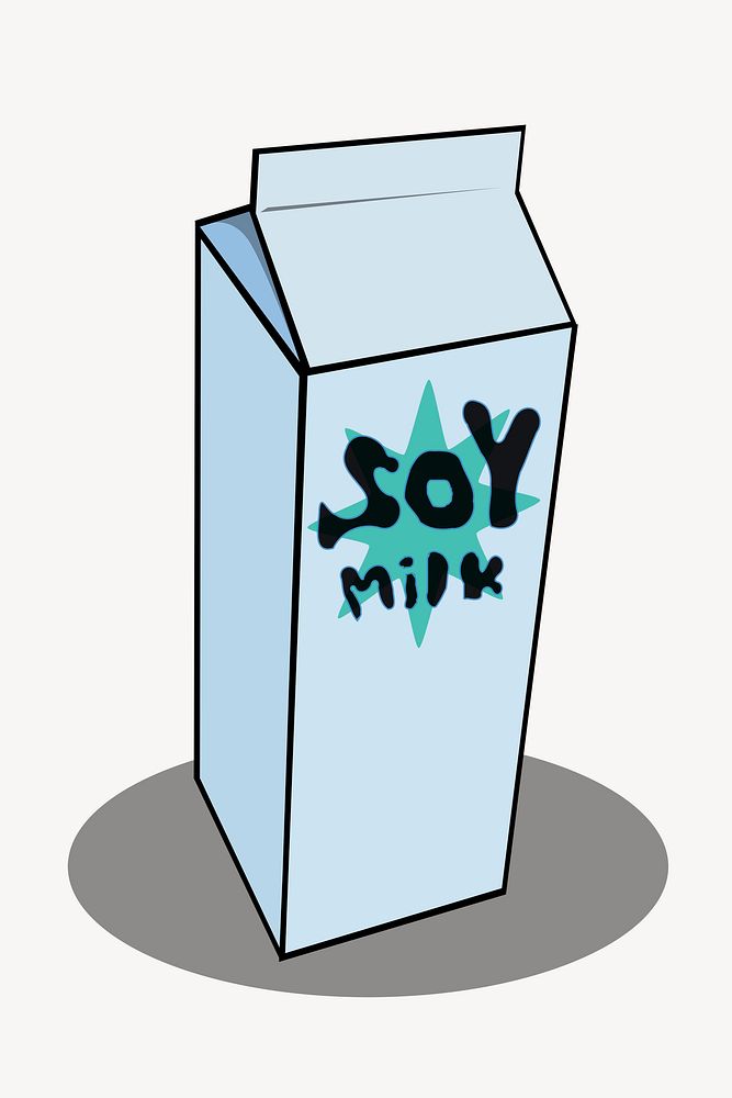 Soy milk carton clipart illustration psd. Free public domain CC0 image.