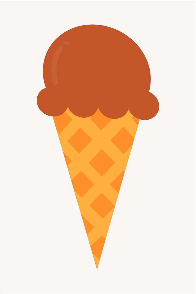 Ice cream illustration. Free public domain CC0 image.