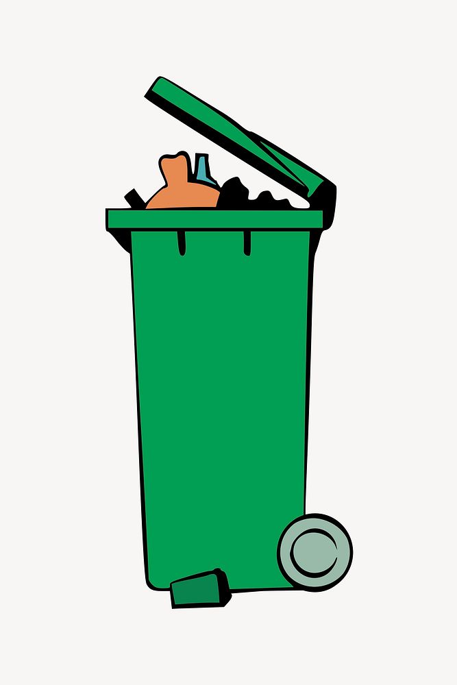 Trash illustration psd. Free public domain CC0 image.