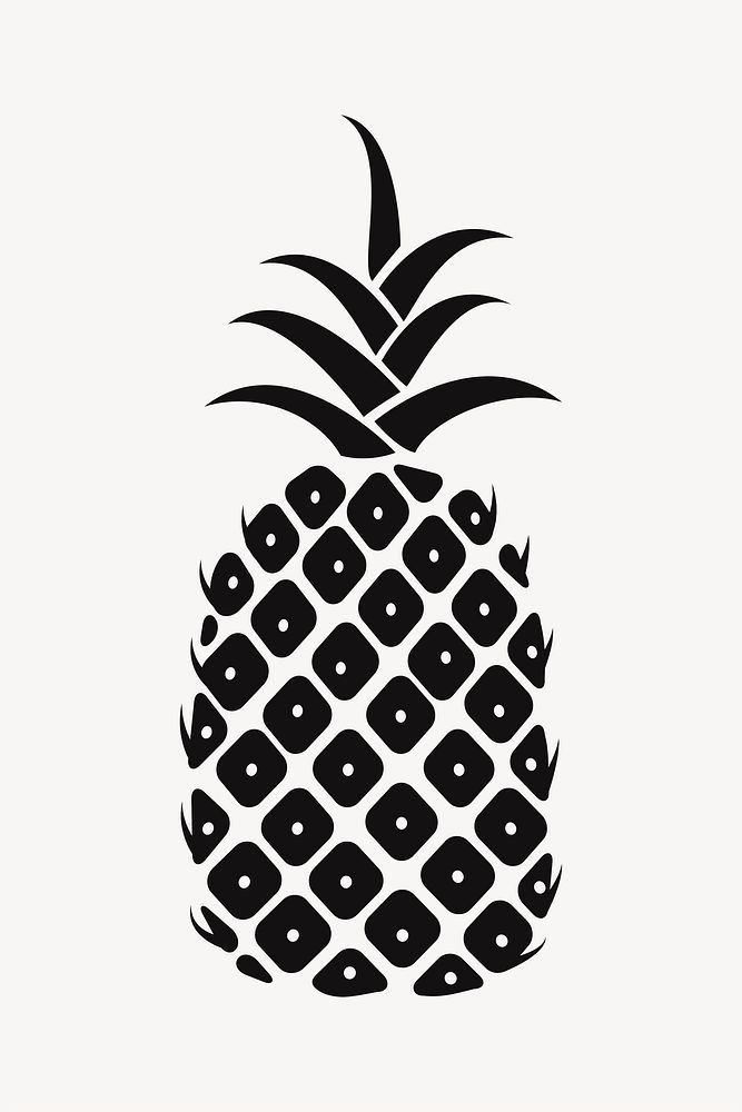 Pineapple illustration vector. Free public domain CC0 image.