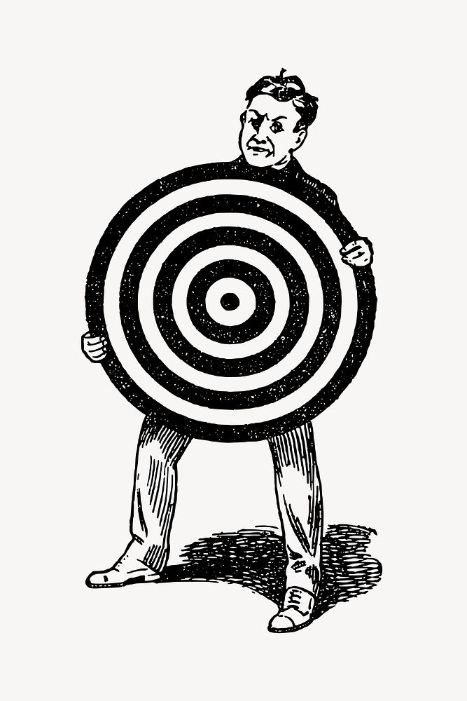 Target man clipart illustration vector. Free public domain CC0 image.