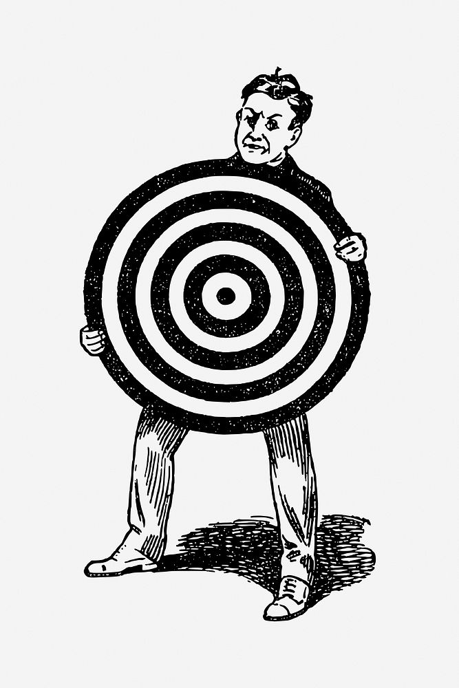 Target man illustration. Free public domain CC0 image.
