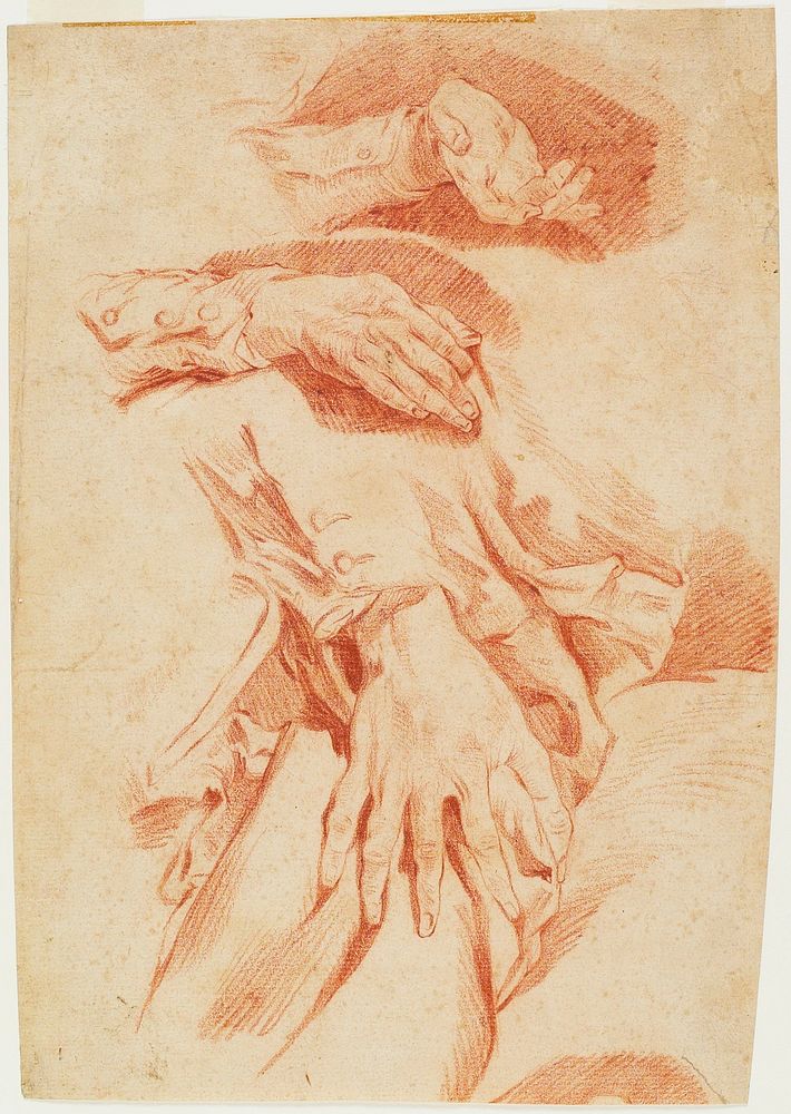 Studies of Hands. Original from the Minneapolis Institute of Art.