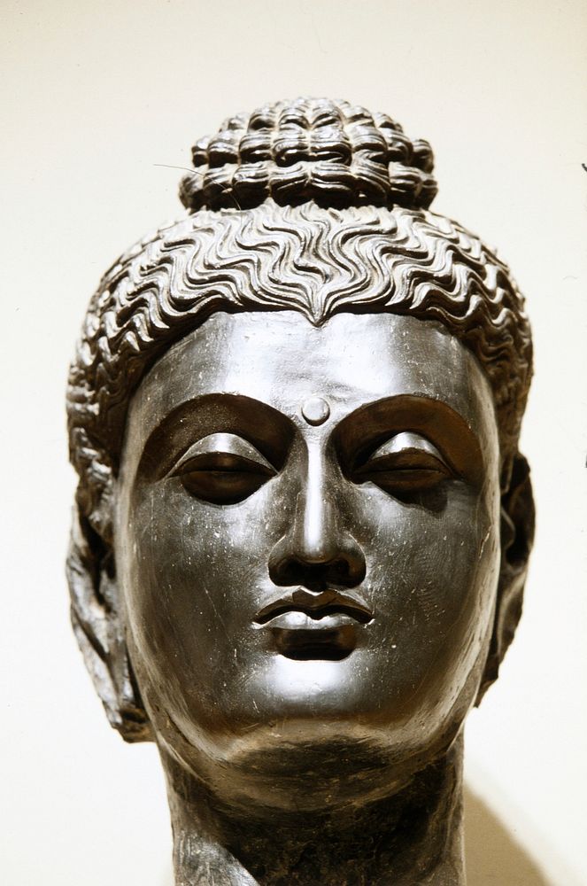 Head of Buddha Indian during Pakistan Kushan period. Original from The Minneapolis Institute of Art.