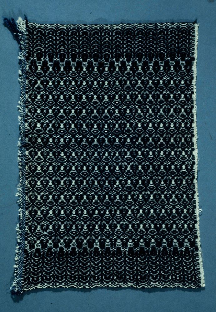 black and white over-shot weave. Original from the Minneapolis Institute of Art.
