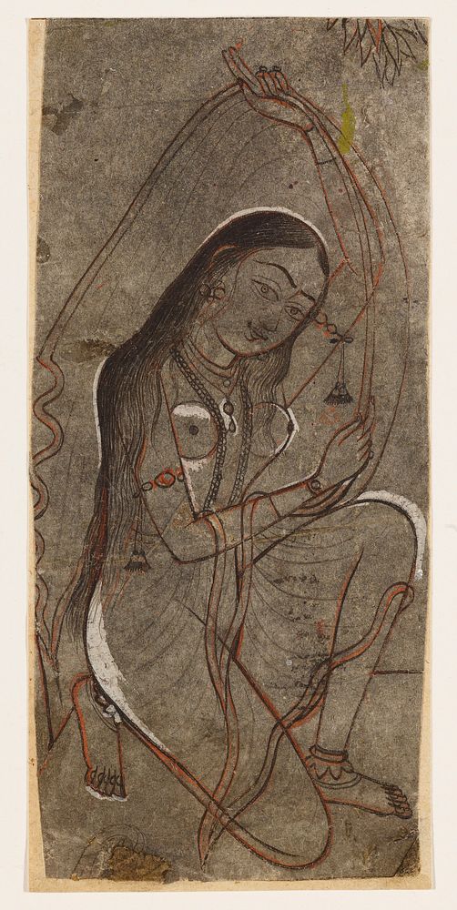 illustration from a Ramayana series; Kotah or an Imaginary Courtesan. Original from the Minneapolis Institute of Art.
