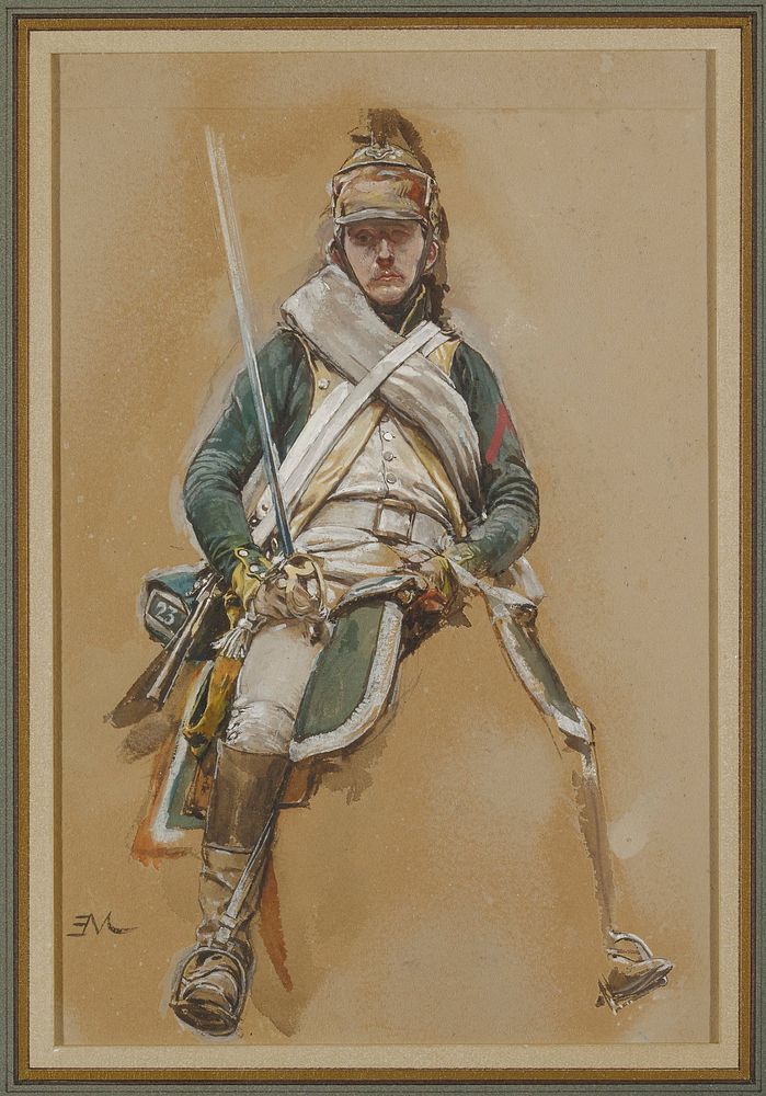 Study of a Dragoon. Original from the Minneapolis Institute of Art.