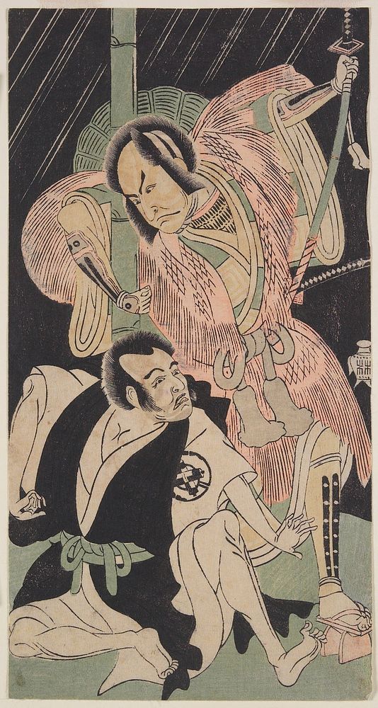 Actors Ichikawa Danjūrō IV as Kagekiyo and Nakamura Utaemon I as Seigen. Original from the Minneapolis Institute of Art.
