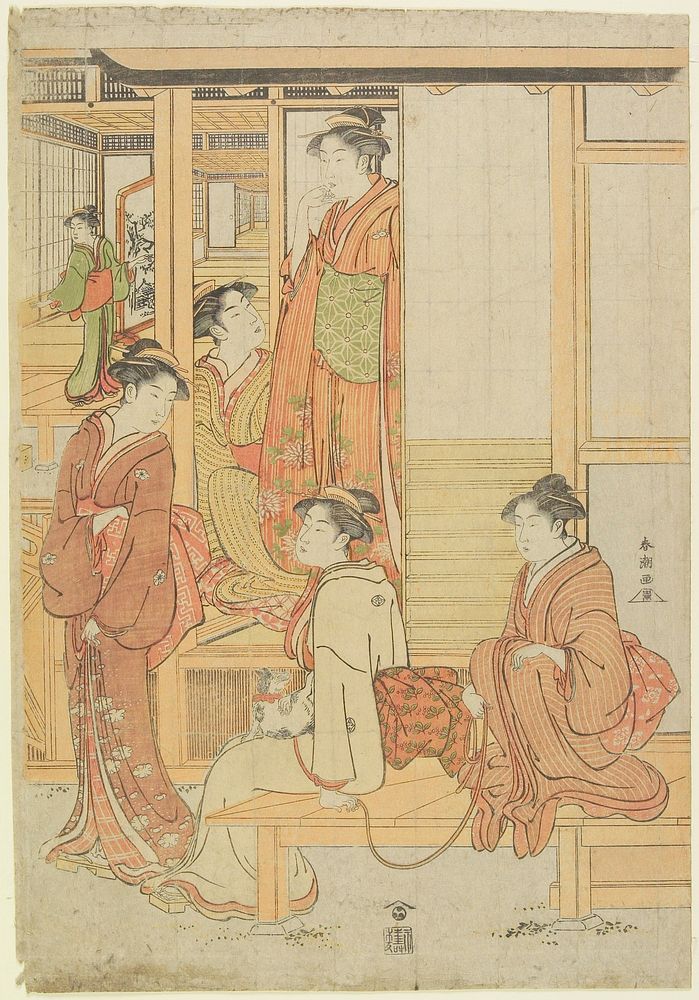 Part of vertical ōban triptych. Original from the Minneapolis Institute of Art.