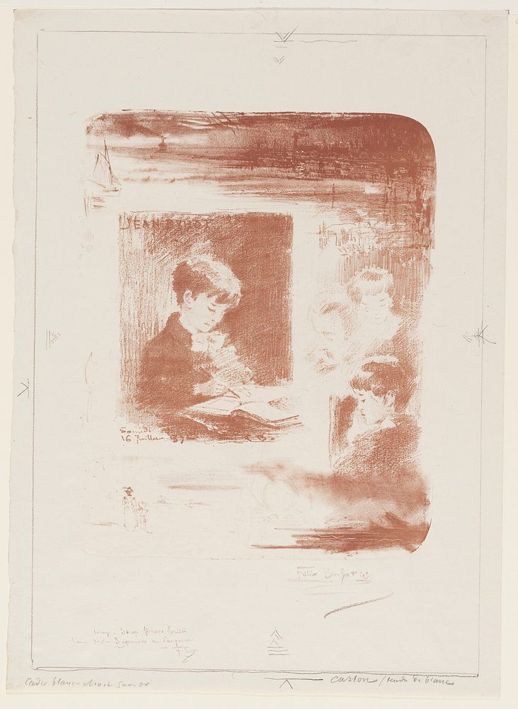 Child Drawing (Jean Buhot). Original from the Minneapolis Institute of Art.