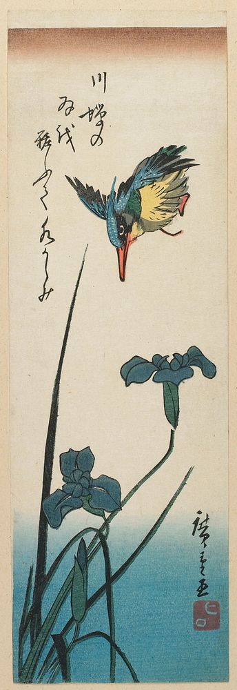 Kingfisher and Iris. Original from the Minneapolis Institute of Art.