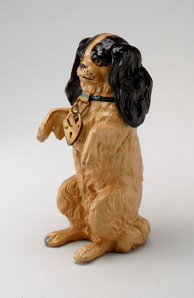 "Seated Spaniel Dog" still bank. Original from the Minneapolis Institute of Art.