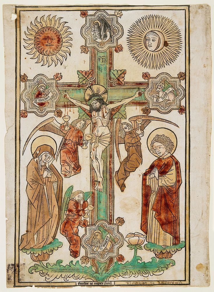 Crucifix with Three Angels and the Symbols of the Evangelists. Original from the Minneapolis Institute of Art.