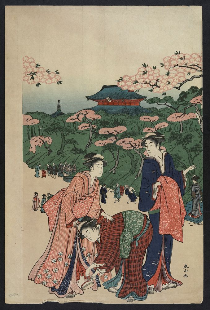 ueno no hanami. Original from the Library of Congress.