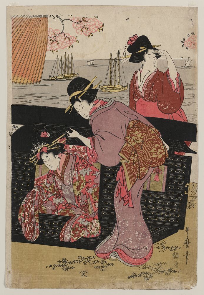 Gotenyama no hanami. Original from the Library of Congress.