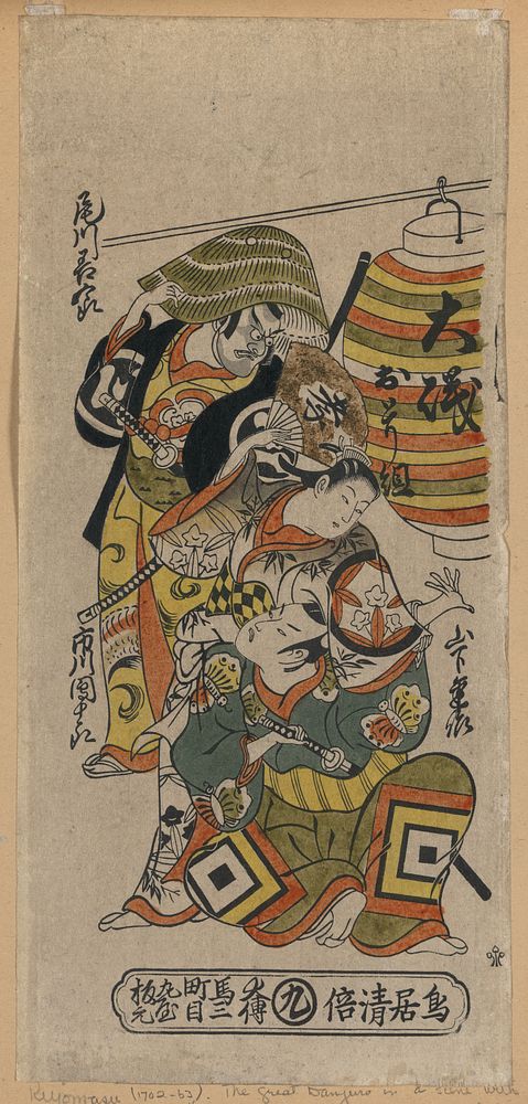 Ogawa zengorō, ichikawa danjūrō, yamashita kinsaku. Original from the Library of Congress.