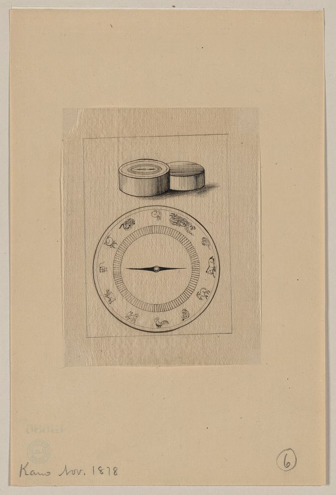 [Astrological device showing signs of the Chinese calendar, with case]. Original from the Library of Congress.