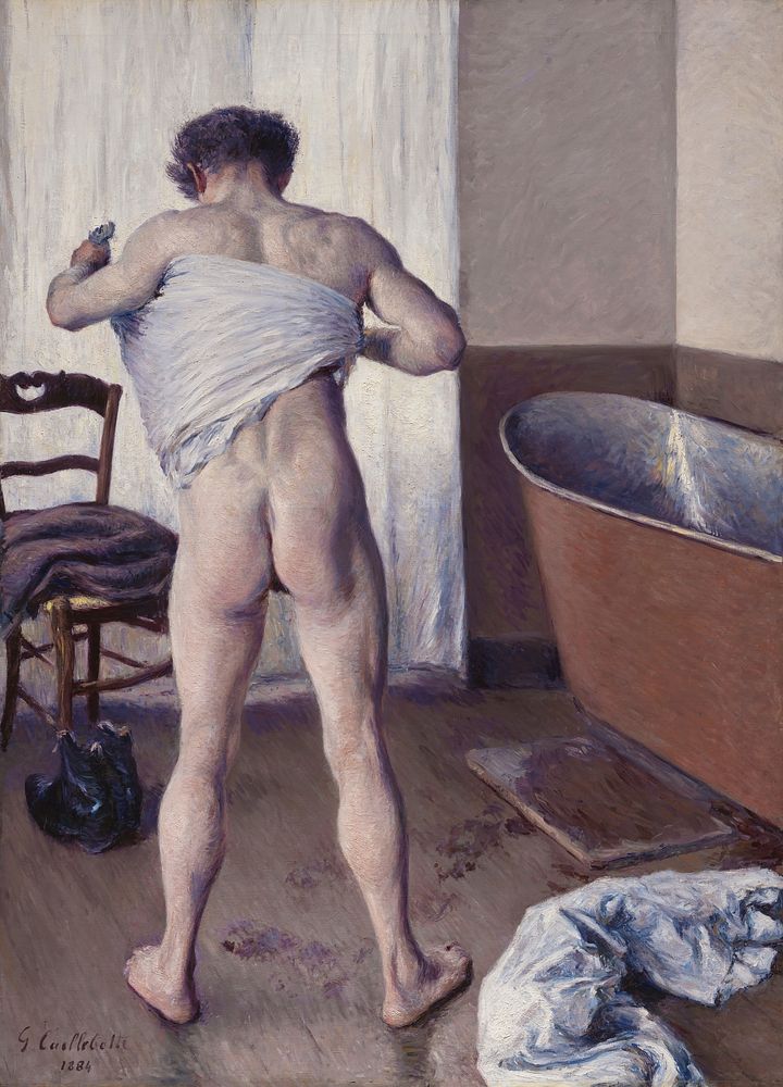 Man at His Bath, 1884 oil on canvas painting by Gustave Caillebotte