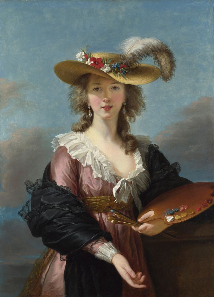 Self-portrait in a Straw Hat