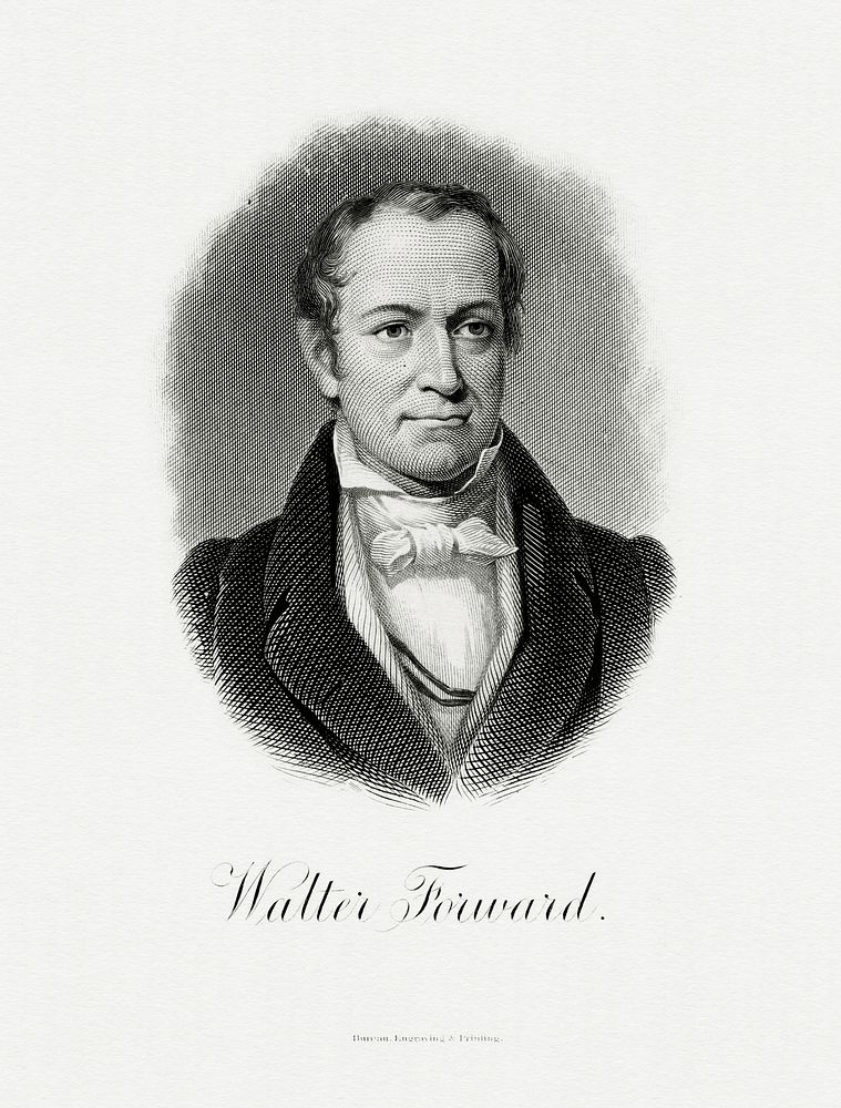 Engraved BEP portrait of U.S. Secretary of the Treasury Walter Forward
