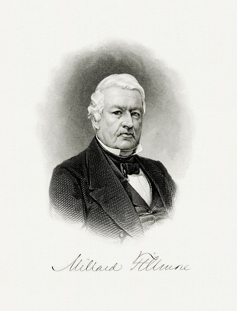 Engraved BEP portrait of U.S. President Millard Filmore